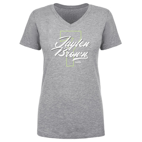 Jaylen Brown Women's V-Neck T-Shirt | 500 LEVEL