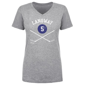 Rod Langway Women's V-Neck T-Shirt | 500 LEVEL