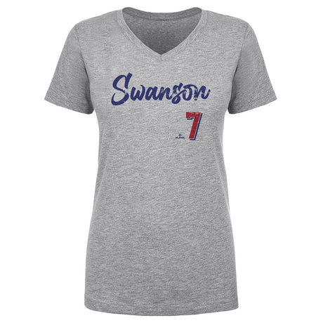 Dansby Swanson Women's V-Neck T-Shirt | 500 LEVEL