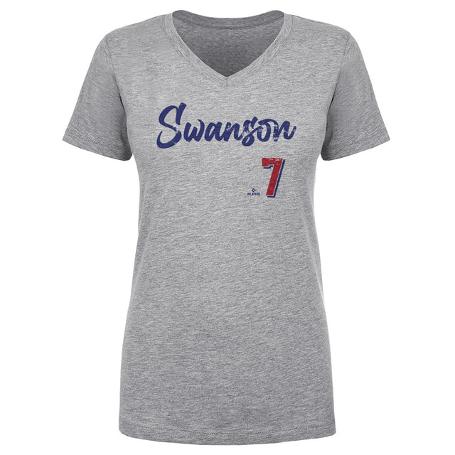 Dansby Swanson Women's V-Neck T-Shirt | 500 LEVEL