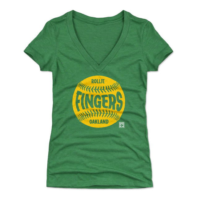 Rollie Fingers Women's V-Neck T-Shirt | 500 LEVEL