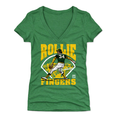 Rollie Fingers Women's V-Neck T-Shirt | 500 LEVEL