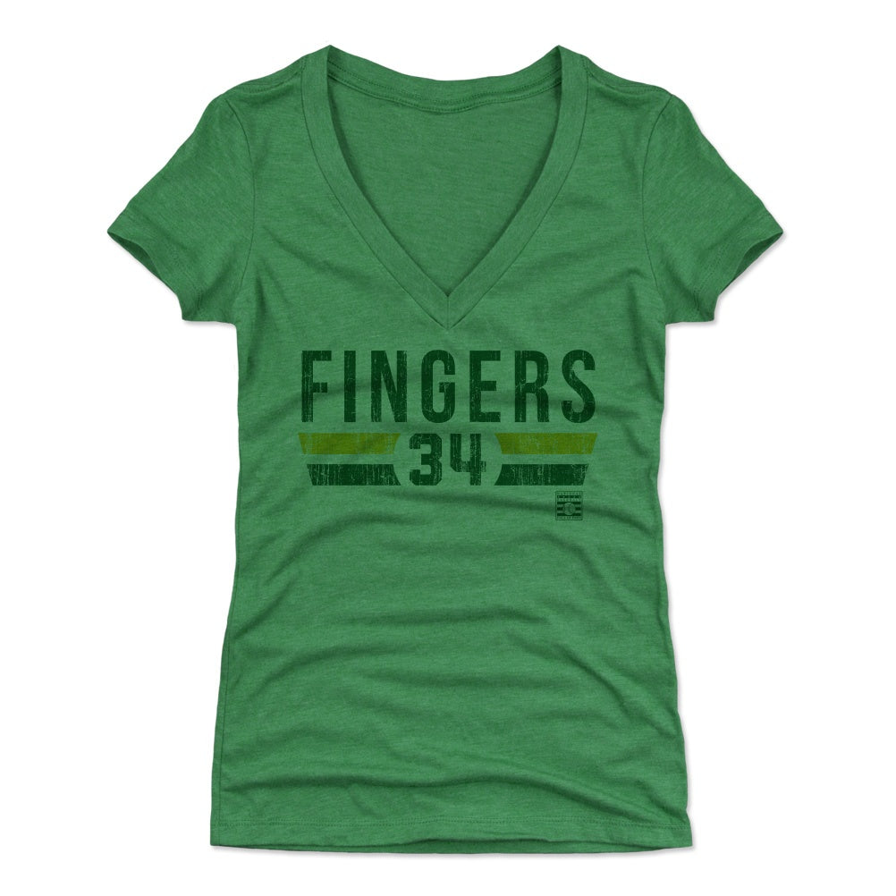 Rollie Fingers Women's V-Neck T-Shirt | 500 LEVEL