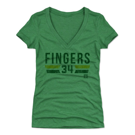 Rollie Fingers Women's V-Neck T-Shirt | 500 LEVEL