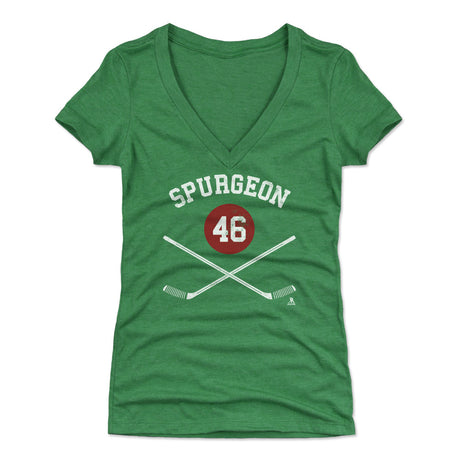 Jared Spurgeon Women's V-Neck T-Shirt | 500 LEVEL