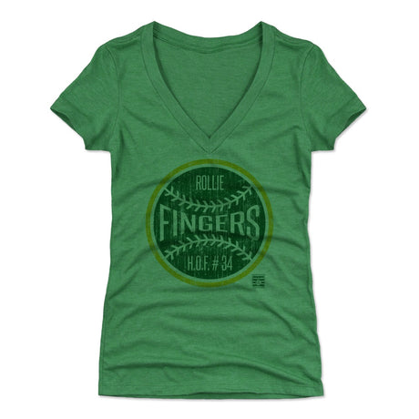 Rollie Fingers Women's V-Neck T-Shirt | 500 LEVEL