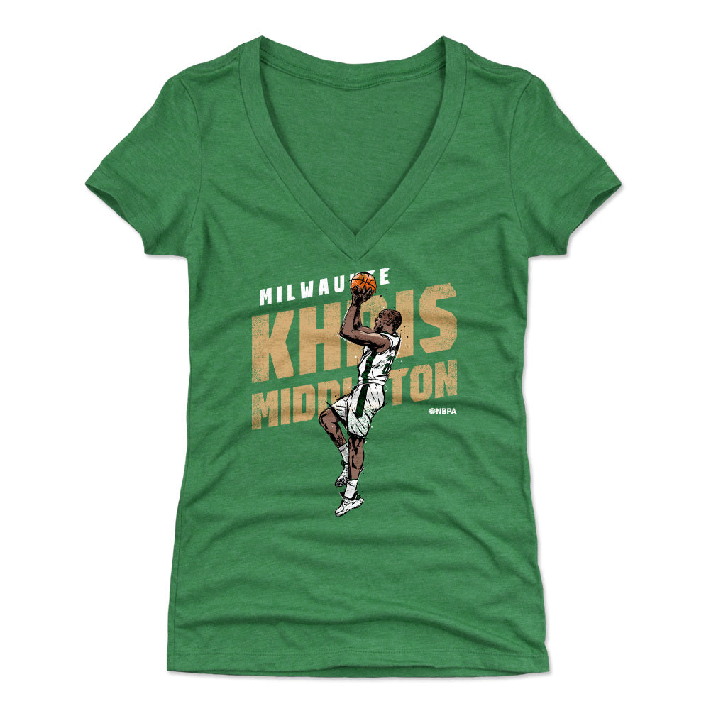 Khris Middleton Women&#39;s V-Neck T-Shirt | 500 LEVEL