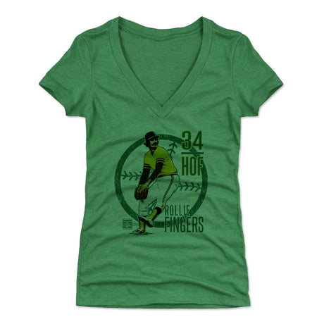 Rollie Fingers Women's V-Neck T-Shirt | 500 LEVEL