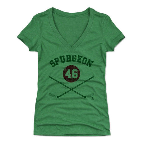 Jared Spurgeon Women's V-Neck T-Shirt | 500 LEVEL