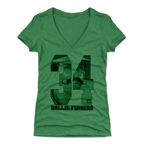 Rollie Fingers Women's V-Neck T-Shirt | 500 LEVEL
