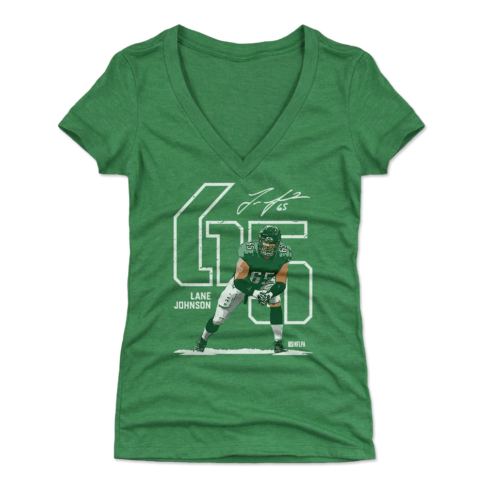 Lane Johnson Women's V-Neck T-Shirt | 500 LEVEL