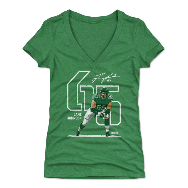 Lane Johnson Women's V-Neck T-Shirt | 500 LEVEL