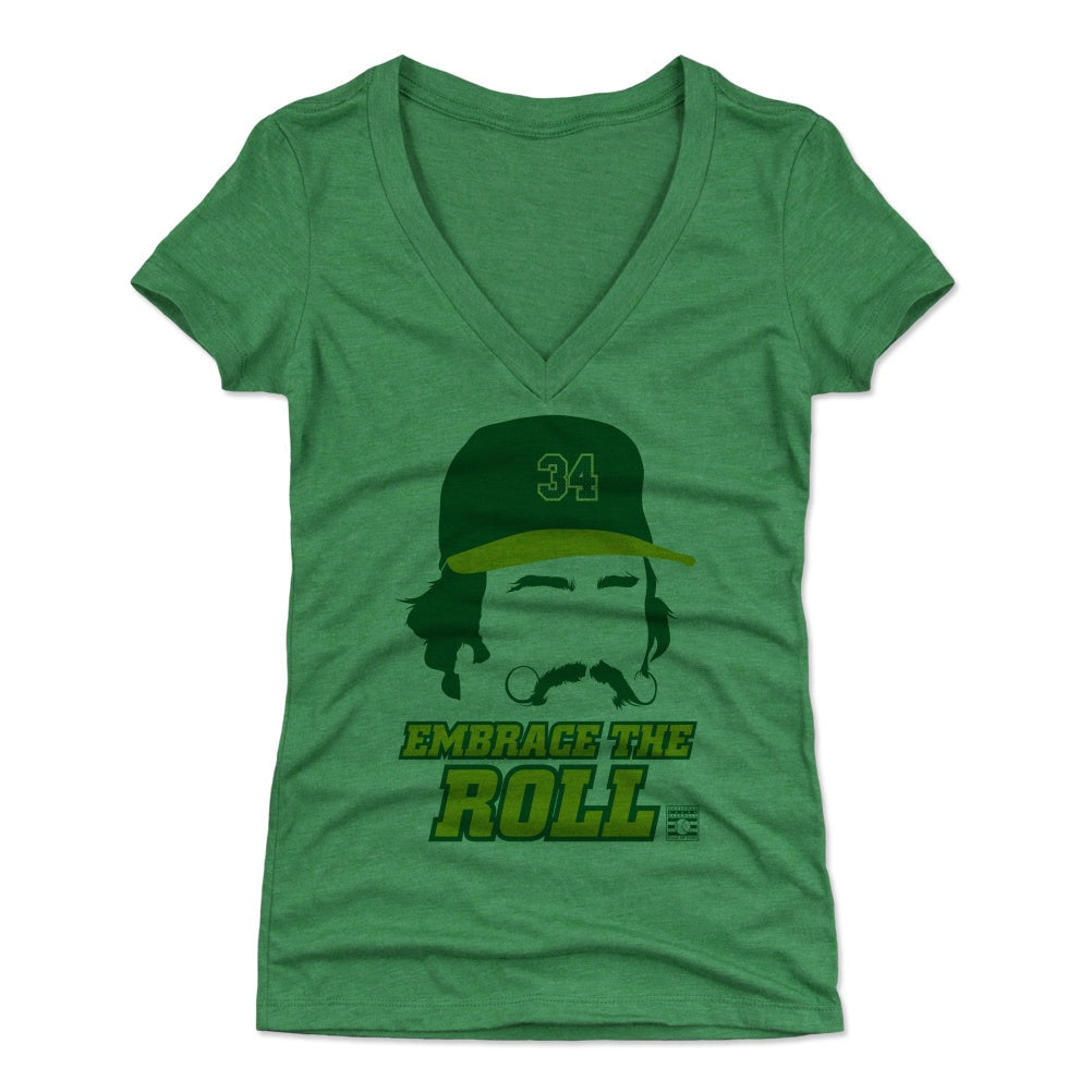 Rollie Fingers Women's V-Neck T-Shirt | 500 LEVEL