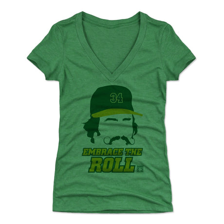 Rollie Fingers Women's V-Neck T-Shirt | 500 LEVEL