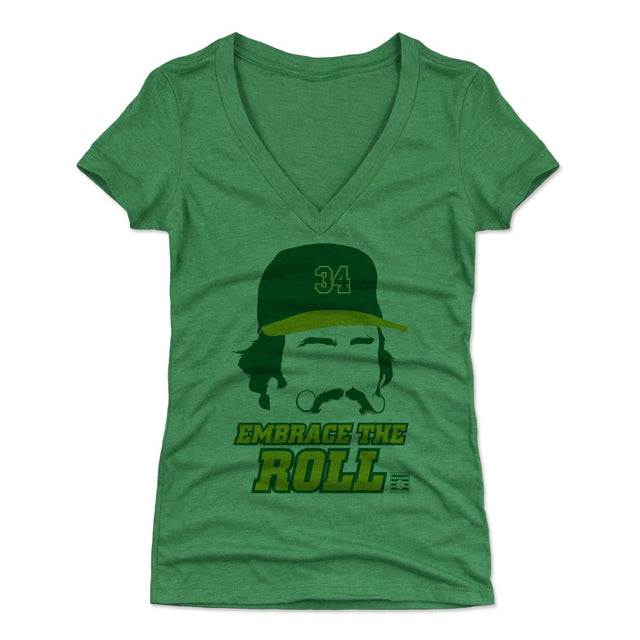Rollie Fingers Women's V-Neck T-Shirt | 500 LEVEL
