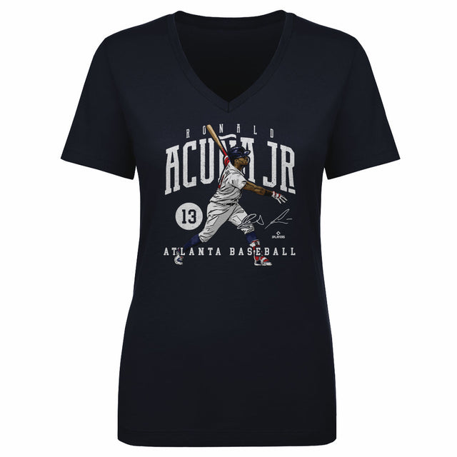 Ronald Acuna Jr. Women's V-Neck T-Shirt | 500 LEVEL