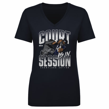 Courtland Sutton Women's V-Neck T-Shirt | 500 LEVEL