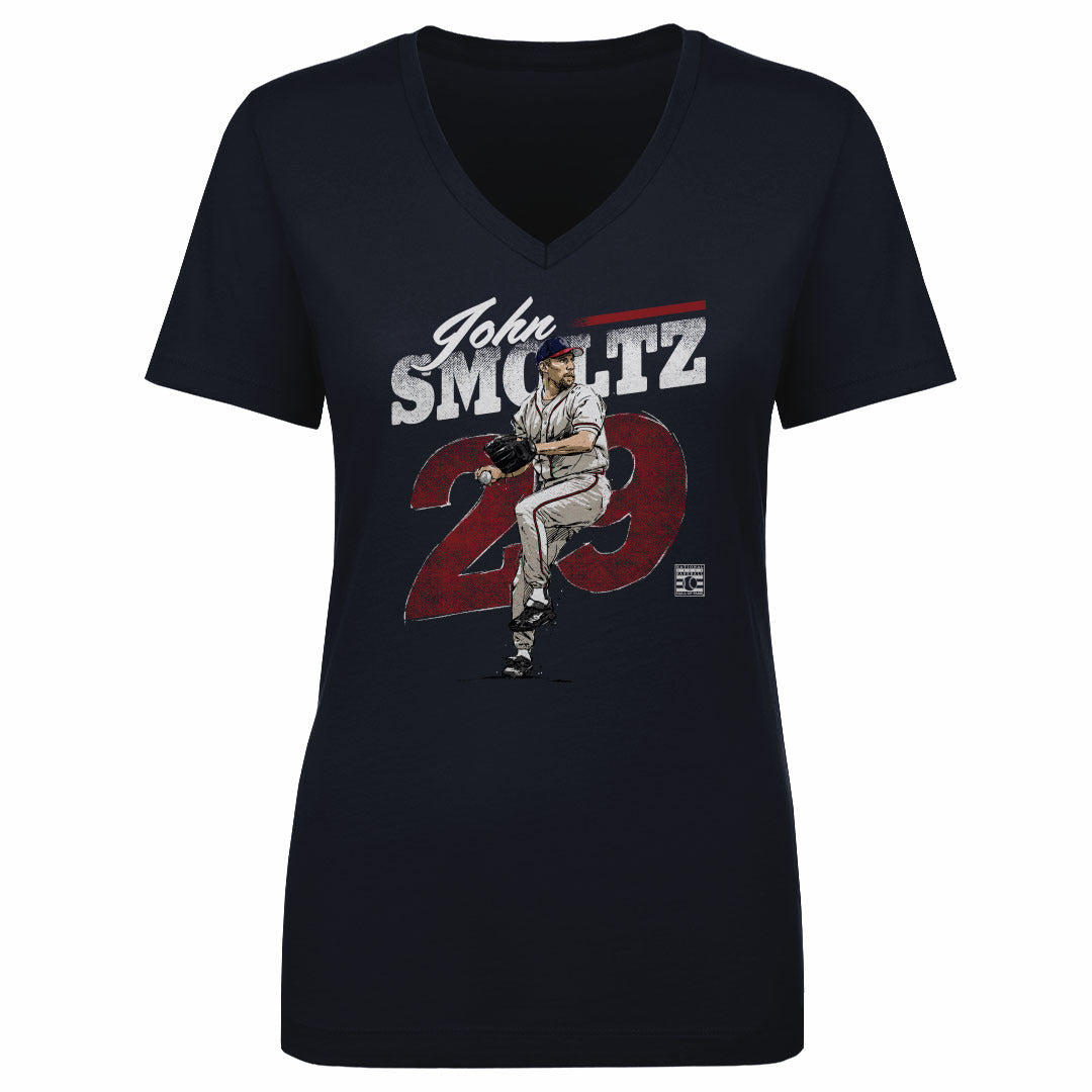 John Smoltz Women's V-Neck T-Shirt | 500 LEVEL