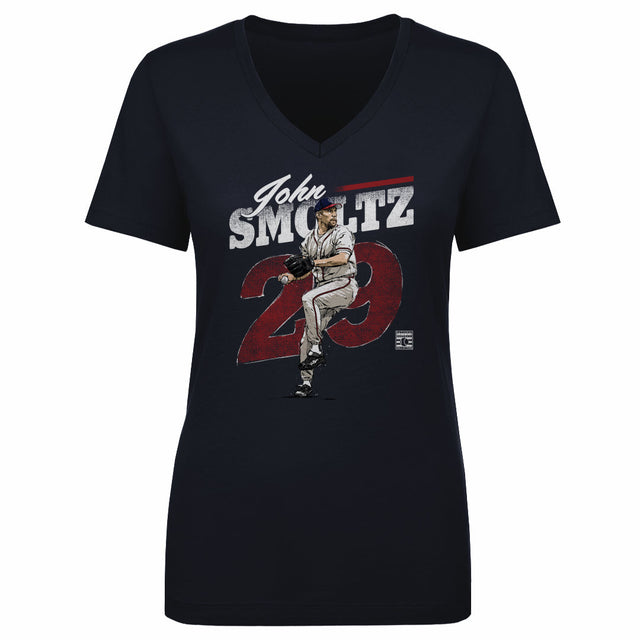 John Smoltz Women's V-Neck T-Shirt | 500 LEVEL