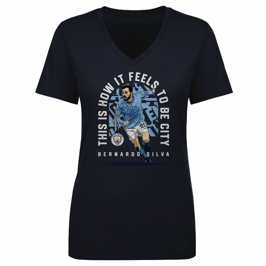 Bernardo Silva Women's V-Neck T-Shirt | 500 LEVEL