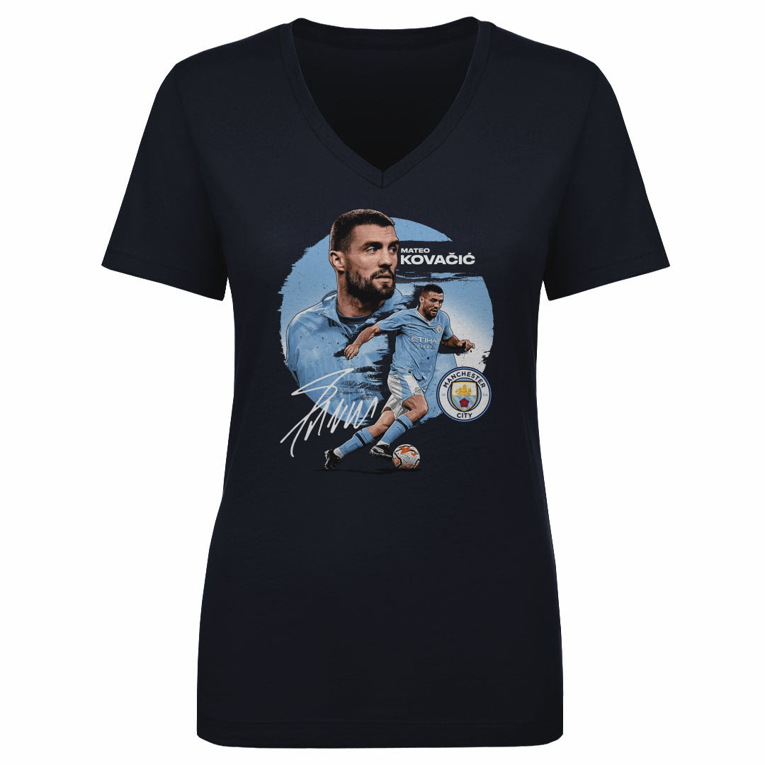 Mateo Kovacic Women's V-Neck T-Shirt | 500 LEVEL