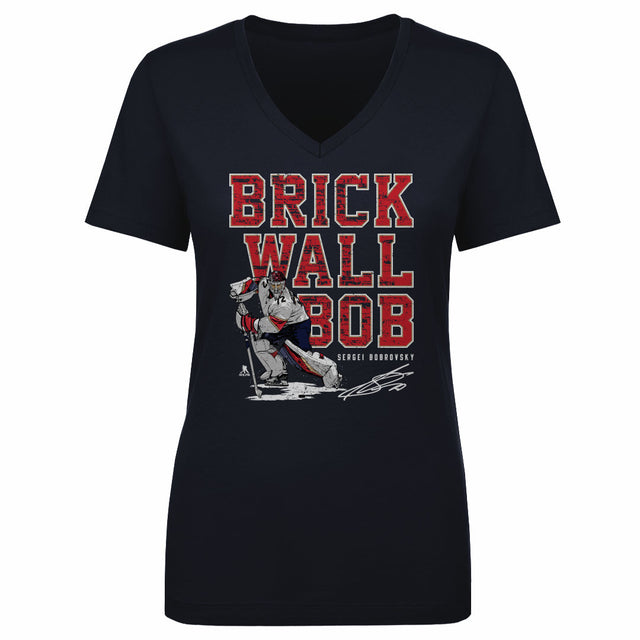 Sergei Bobrovsky Women's V-Neck T-Shirt | 500 LEVEL