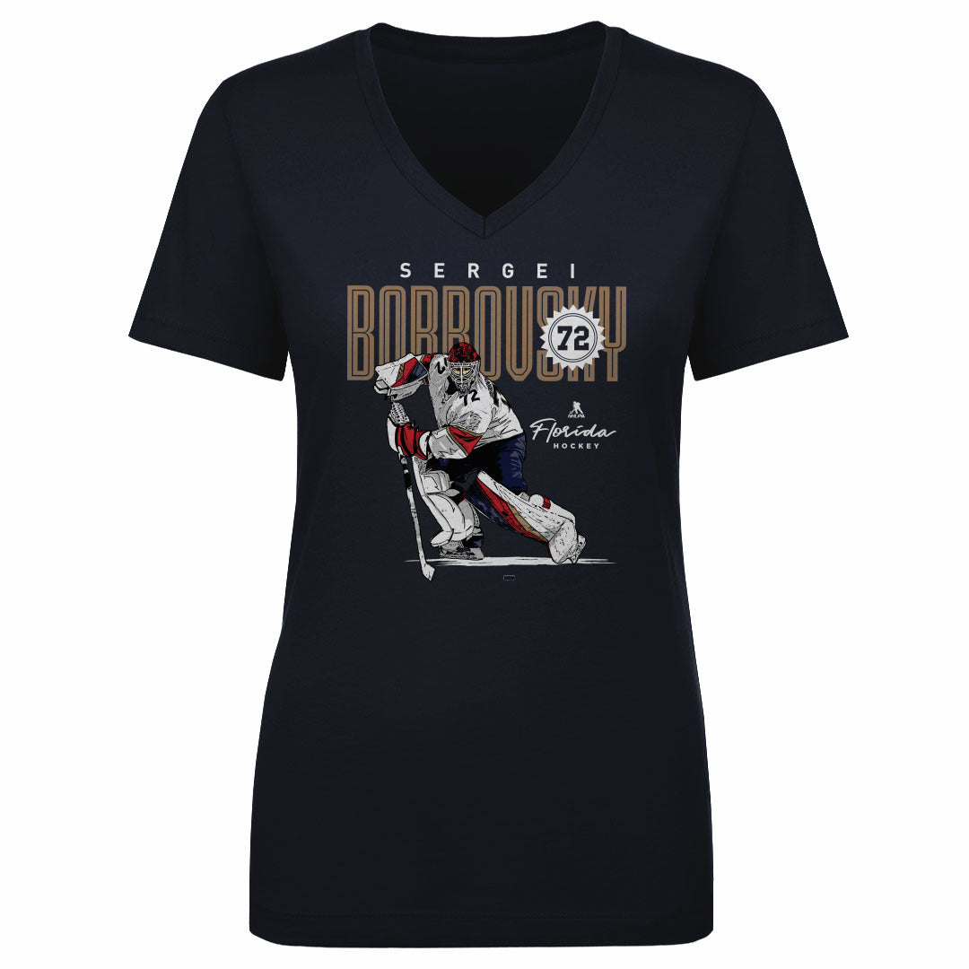 Sergei Bobrovsky Women's V-Neck T-Shirt | 500 LEVEL
