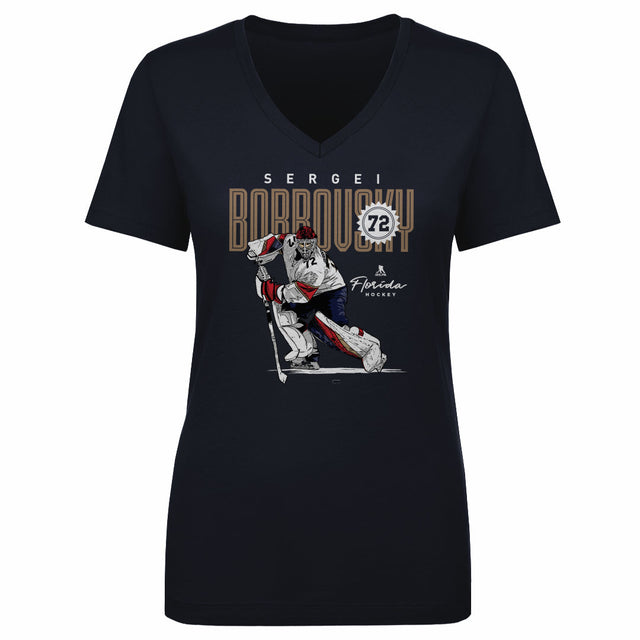 Sergei Bobrovsky Women's V-Neck T-Shirt | 500 LEVEL