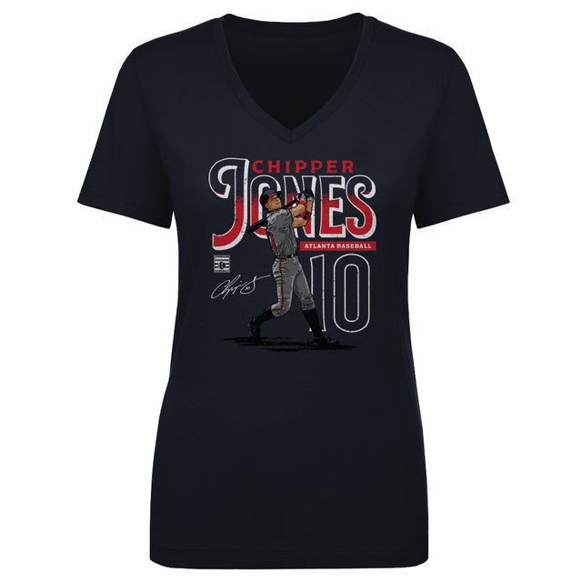 Chipper Jones Women's V-Neck T-Shirt | 500 LEVEL