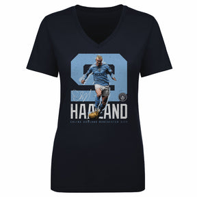 Erling Haaland Women's V-Neck T-Shirt | 500 LEVEL