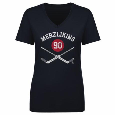 Elvis Merzlikins Women's V-Neck T-Shirt | 500 LEVEL