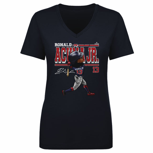 Ronald Acuna Jr. Women's V-Neck T-Shirt | 500 LEVEL