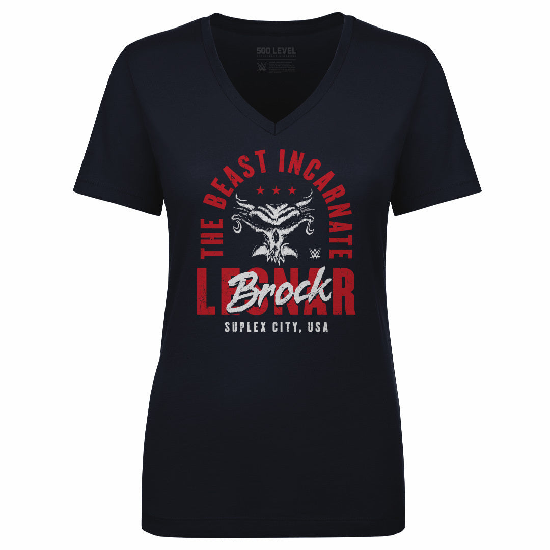 Brock Lesnar Women's V-Neck T-Shirt | 500 LEVEL