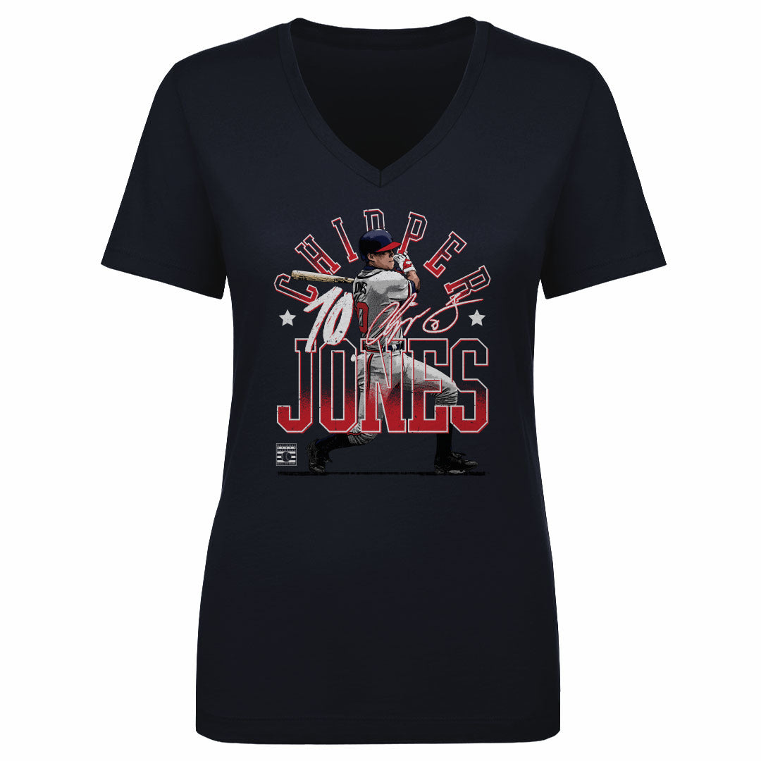 Chipper Jones Women's V-Neck T-Shirt | 500 LEVEL