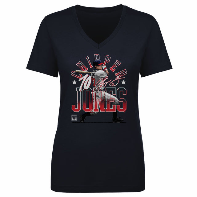 Chipper Jones Women's V-Neck T-Shirt | 500 LEVEL