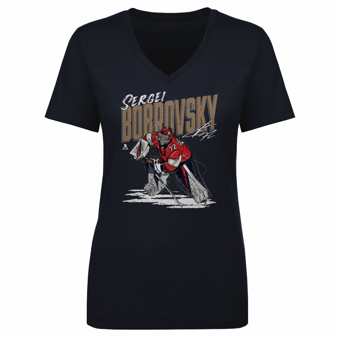 Sergei Bobrovsky Women's V-Neck T-Shirt | 500 LEVEL