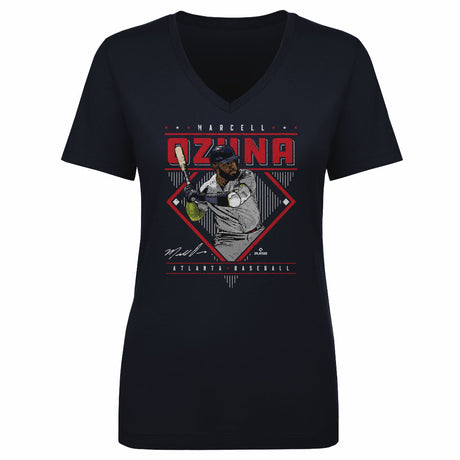 Marcell Ozuna Women's V-Neck T-Shirt | 500 LEVEL