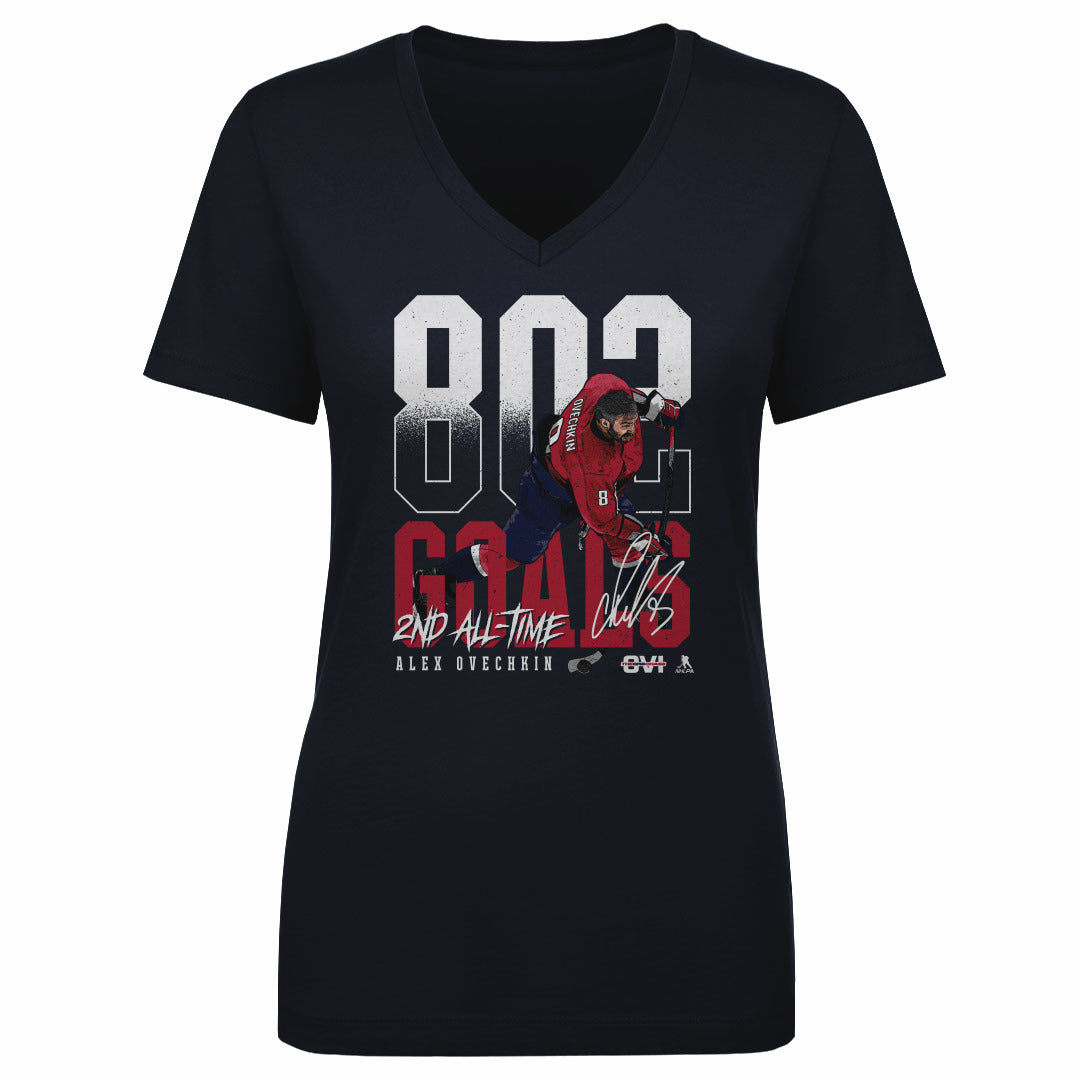 Alex Ovechkin Women's V-Neck T-Shirt | 500 LEVEL