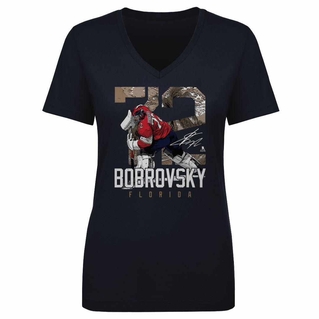 Sergei Bobrovsky Women's V-Neck T-Shirt | 500 LEVEL