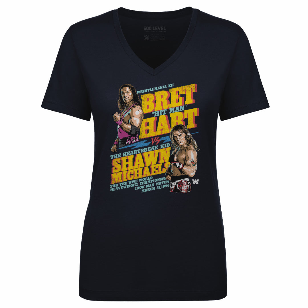 Bret Hart Women's V-Neck T-Shirt | 500 LEVEL
