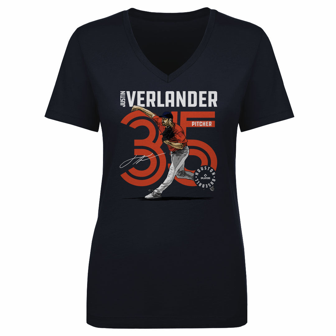 Justin Verlander Women&#39;s V-Neck T-Shirt | 500 LEVEL