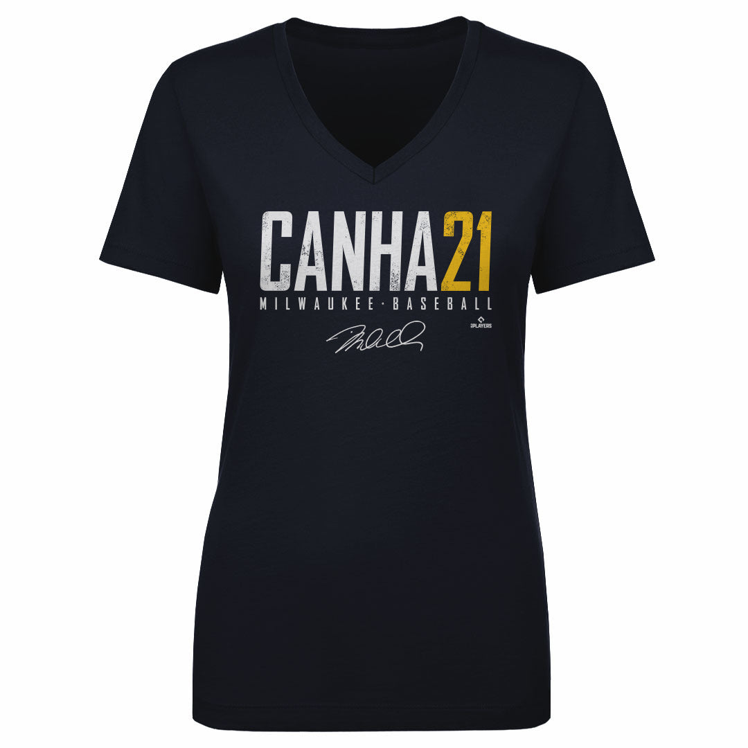 Mark Canha Women&#39;s V-Neck T-Shirt | 500 LEVEL
