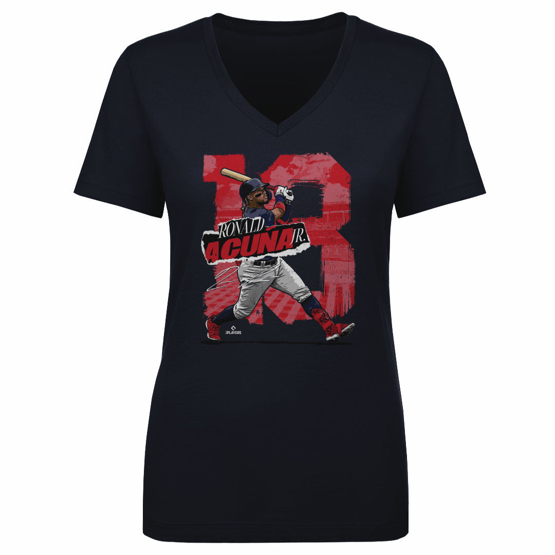 Ronald Acuna Jr. Women's V-Neck T-Shirt | 500 LEVEL
