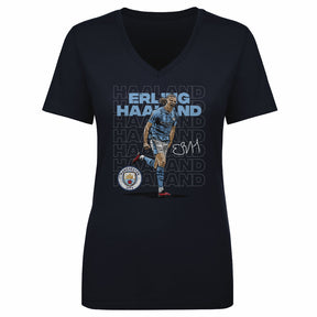 Erling Haaland Women's V-Neck T-Shirt | 500 LEVEL