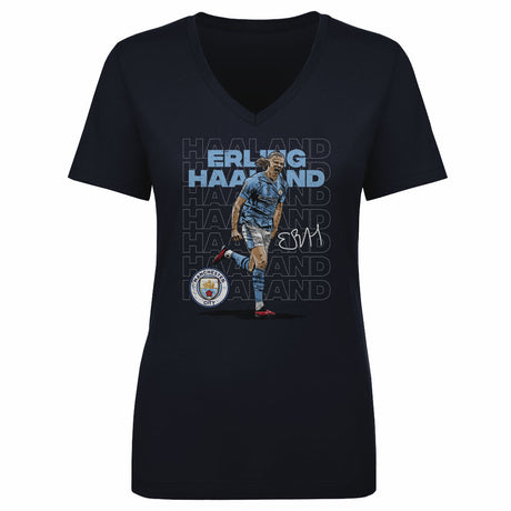 Erling Haaland Women's V-Neck T-Shirt | 500 LEVEL