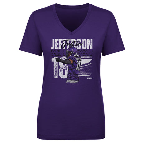 Justin Jefferson Women's V-Neck T-Shirt | 500 LEVEL