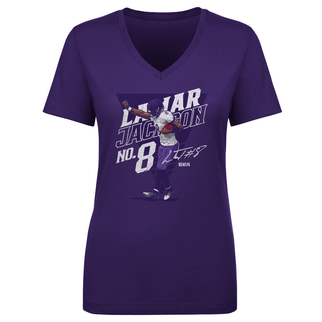 Lamar Jackson Women's V-Neck T-Shirt | 500 LEVEL