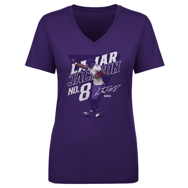Lamar Jackson Women's V-Neck T-Shirt | 500 LEVEL