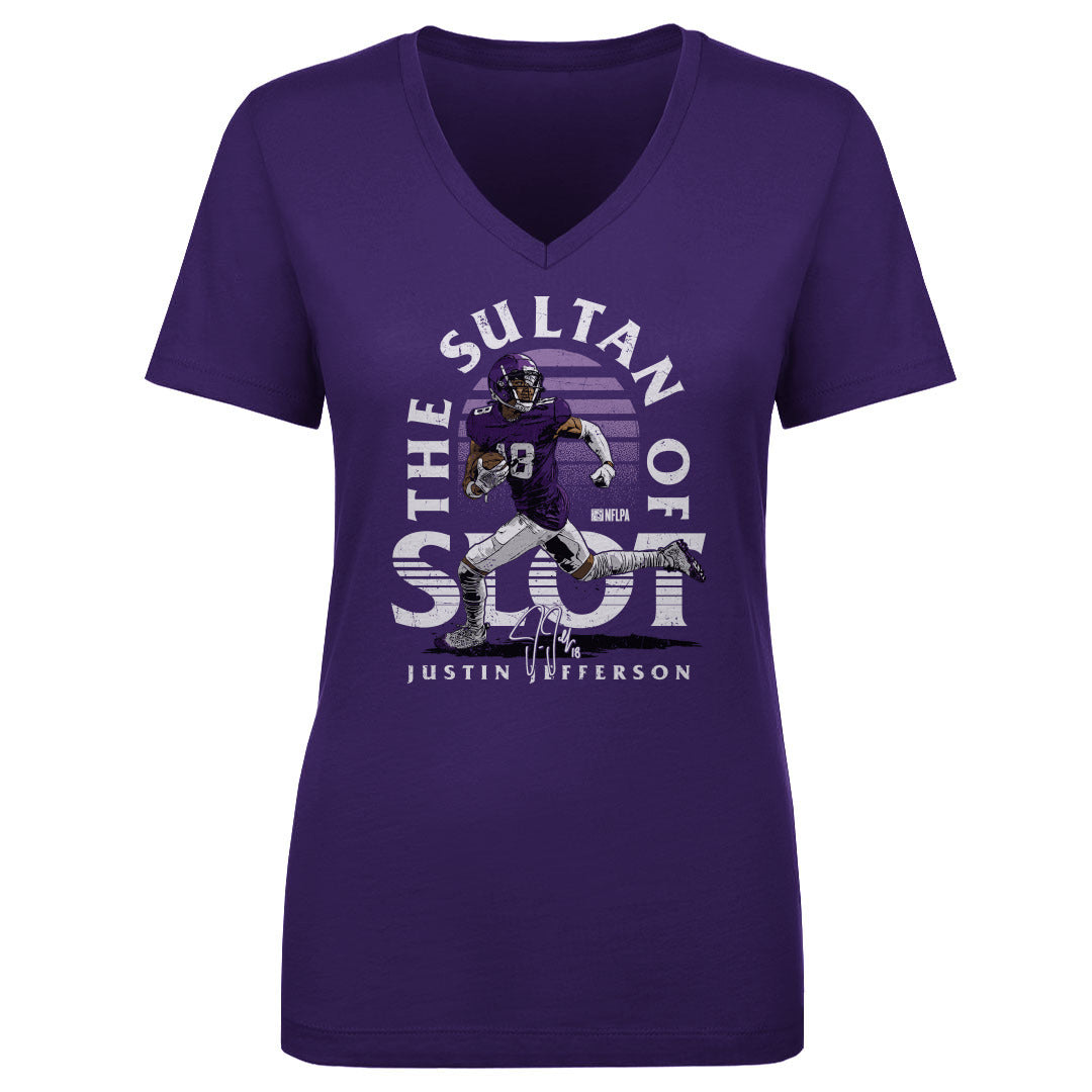 Justin Jefferson Women's V-Neck T-Shirt | 500 LEVEL