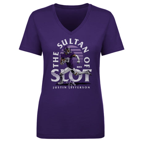 Justin Jefferson Women's V-Neck T-Shirt | 500 LEVEL